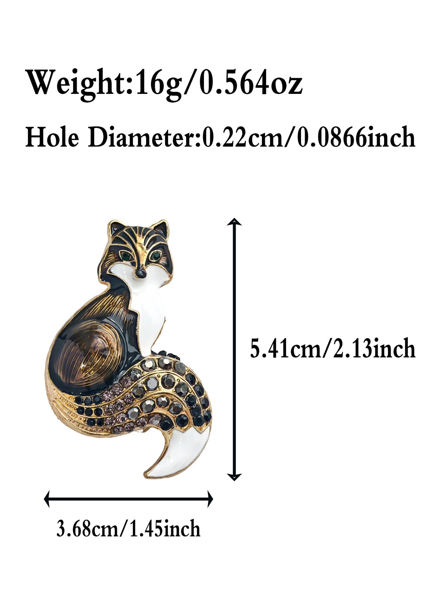 C52062 Metal Diamond Set Fox Headpiece Metal Animal Beads Loose Beads Antique European Charm For Bracelet Necklace Jewelry Making