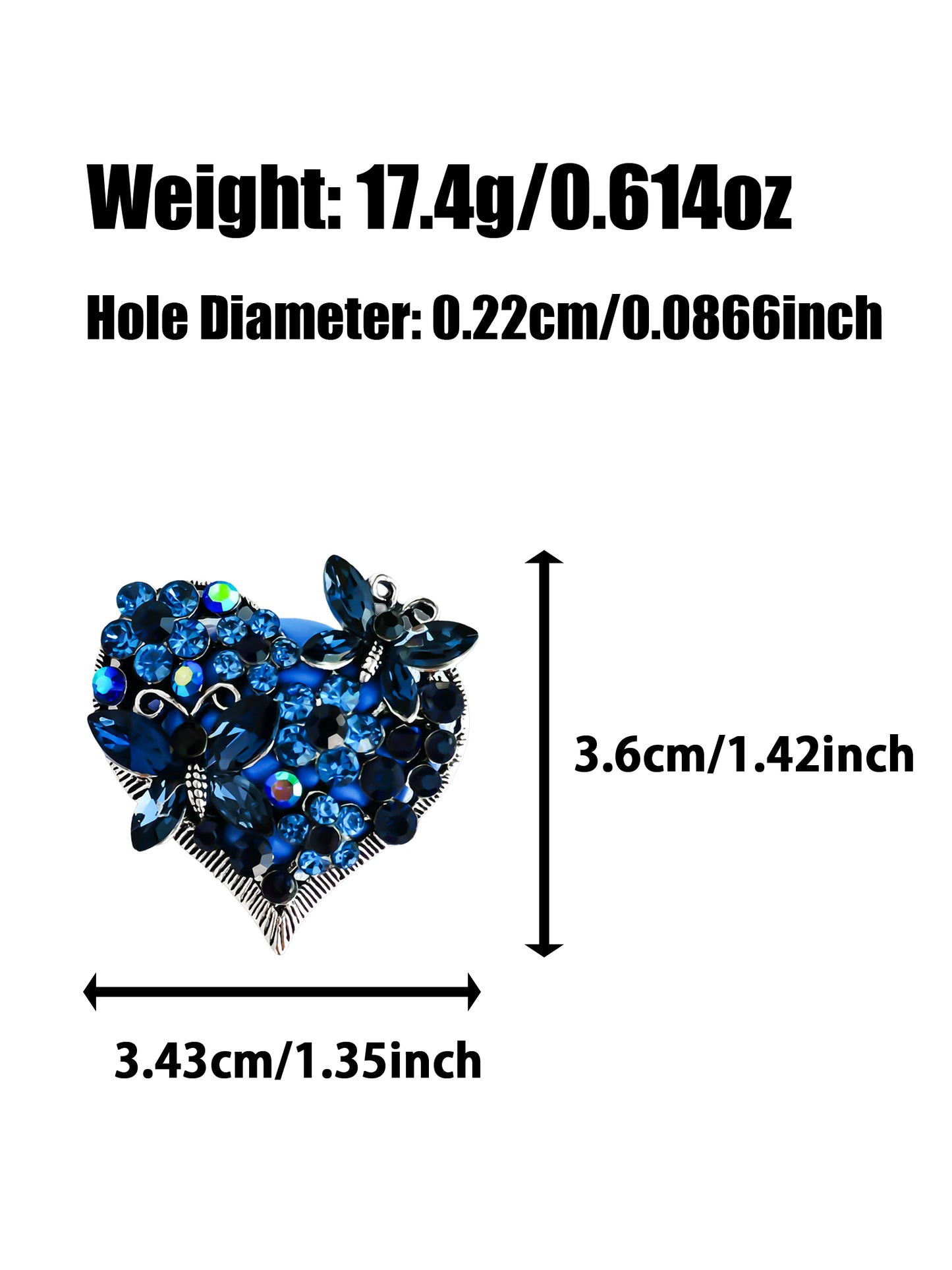 C52100 Metal Valentine's Day Hearts, Butterflies and Flowers Suitable For Bead Pens, Mobile Phone Pendants, Key Chains And Bags DIY Jewelry Craft Accessories