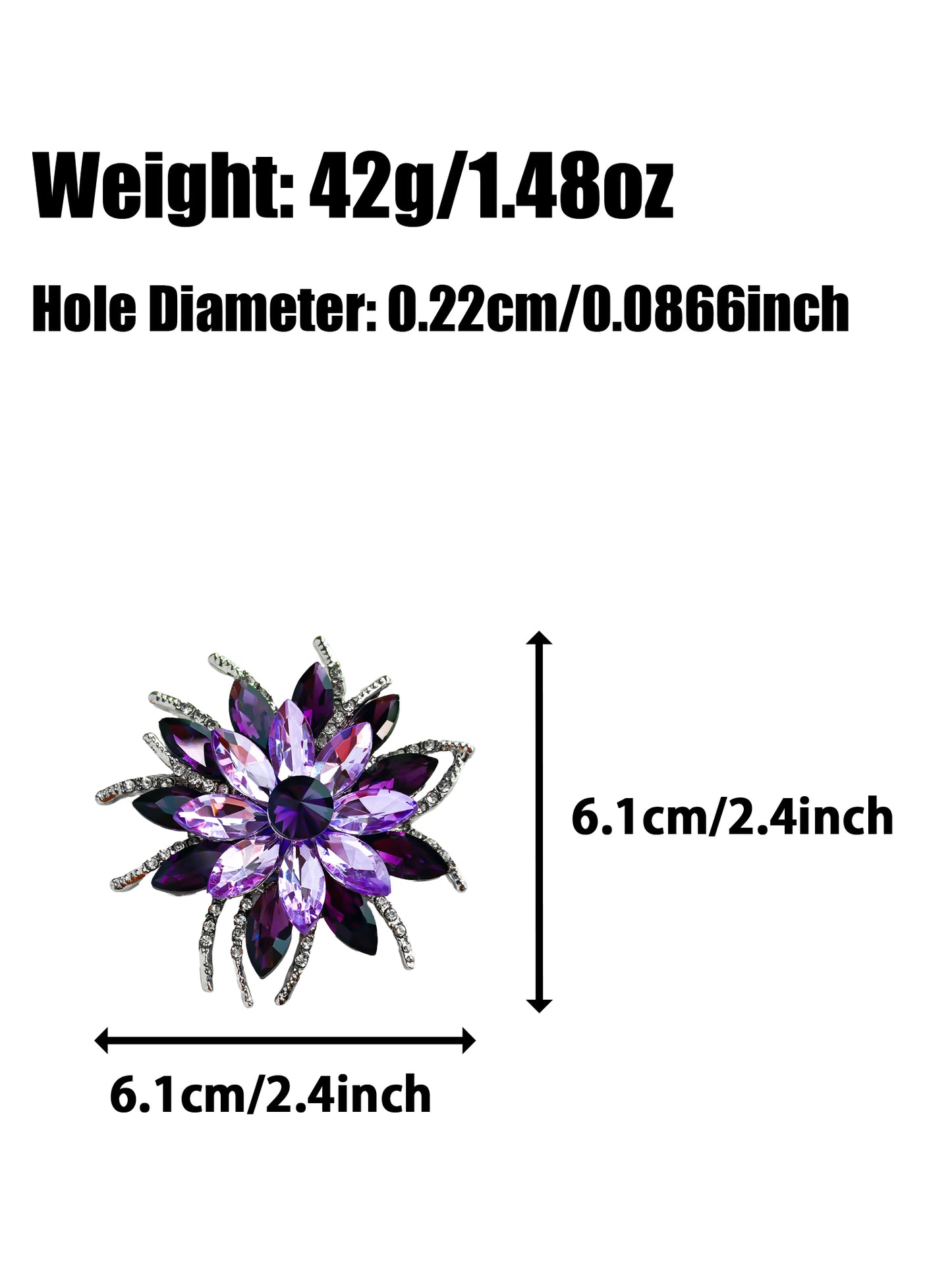 C52088 Metal Two-tone Violet Flowers Suitable For Bead Pens, Mobile Phone Pendants, Key Chains And Bags DIY Jewelry Craft Accessories