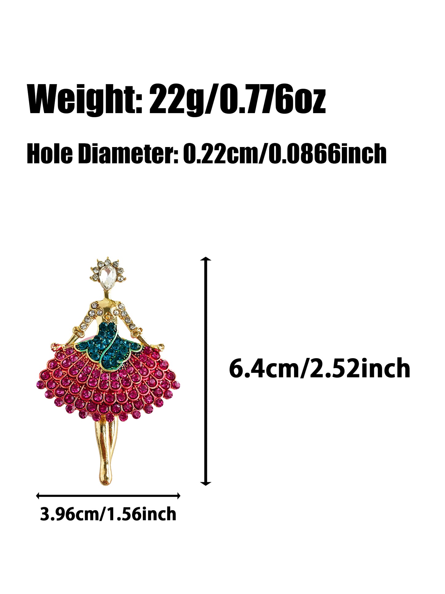 C52087 Metal Ballet Dress Girl ,Enthusiastic Color Schemes And Exquisite Craftsmanship Suitable For Necklace, Bracelet, Phone Chain, Bag Charms, Key-chain