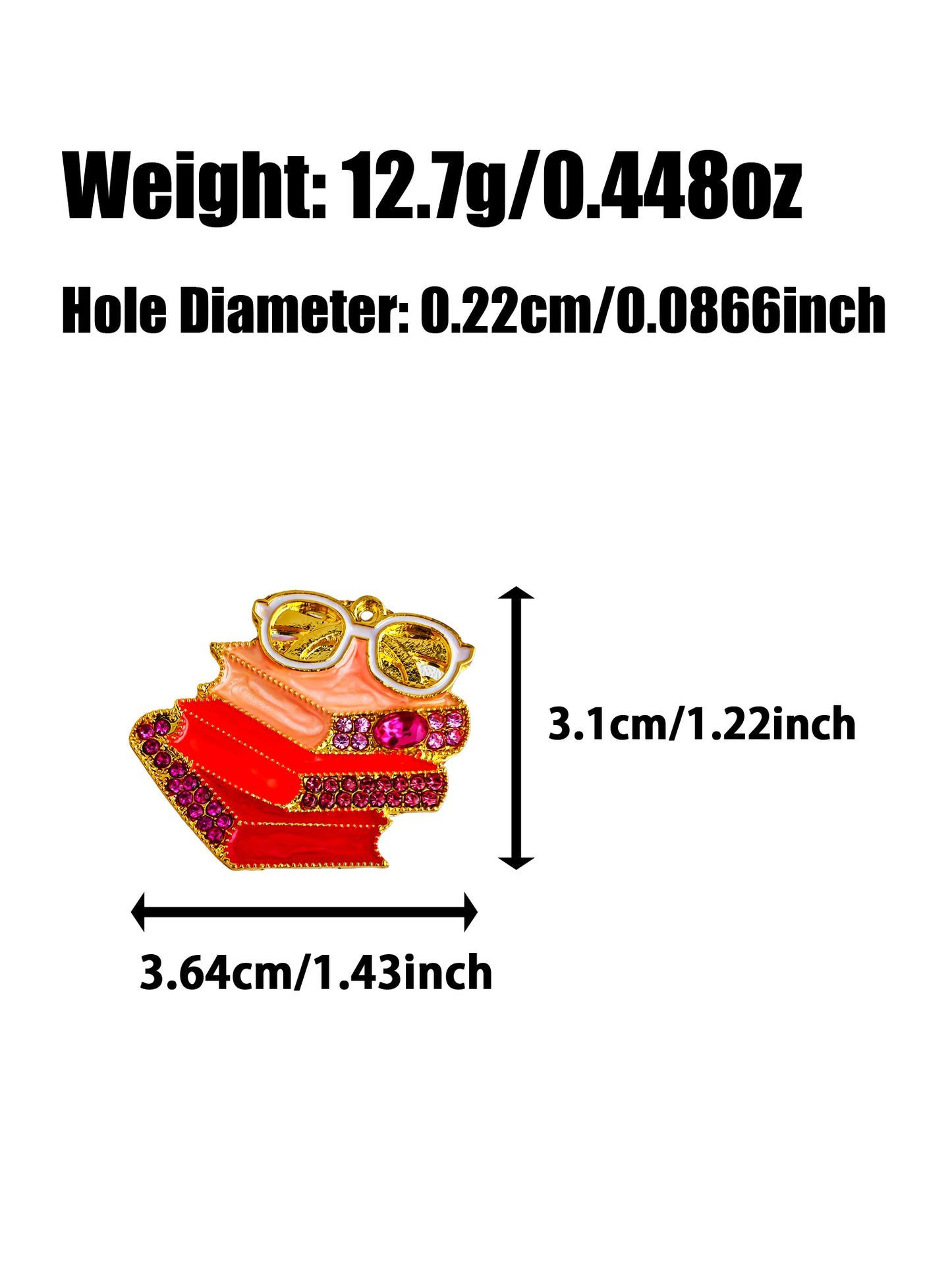 C52125 Metal Book Accessories Suitable For Necklace, Bracelet, Phone Chain, Bag Charms, Key-chain