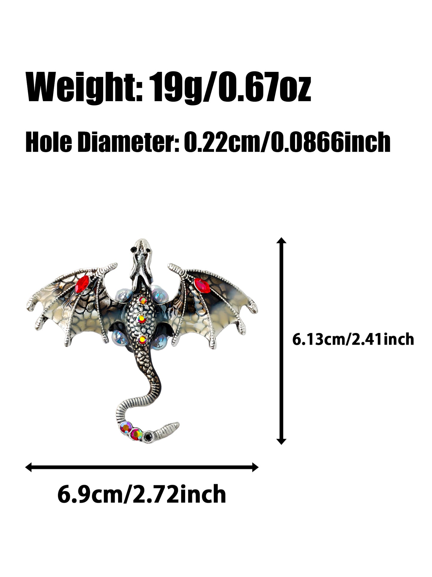 C52079 Pterosaur, The Dragon Design Suitable For Bead Pens, Mobile Phone Pendants, Key Chains And Bags DIY Jewelry Craft Accessories