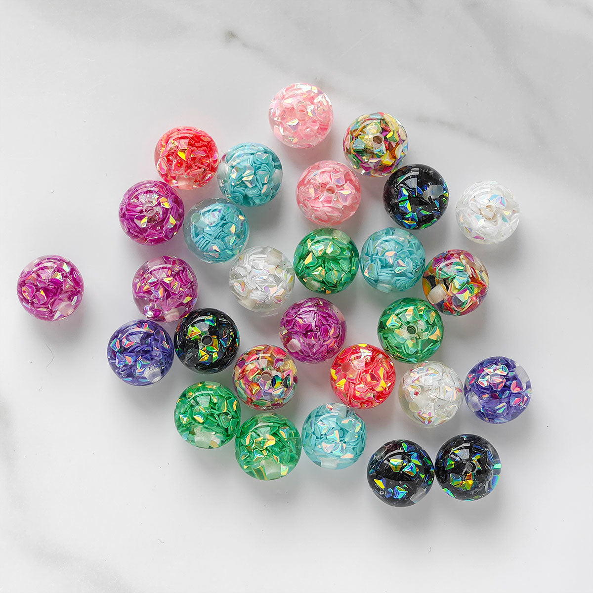 AA020 Fashionable Shiny Resin 16mm Transparent Round Beads, DIY Jewelry Necklace Bracelet Craft Making Supplies,DIY pens, keychains ,phone chains