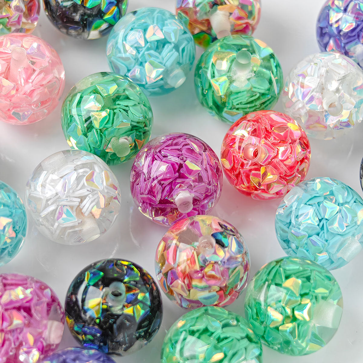 AA020 Fashionable Shiny Resin 16mm Transparent Round Beads, DIY Jewelry Necklace Bracelet Craft Making Supplies,DIY pens, keychains ,phone chains