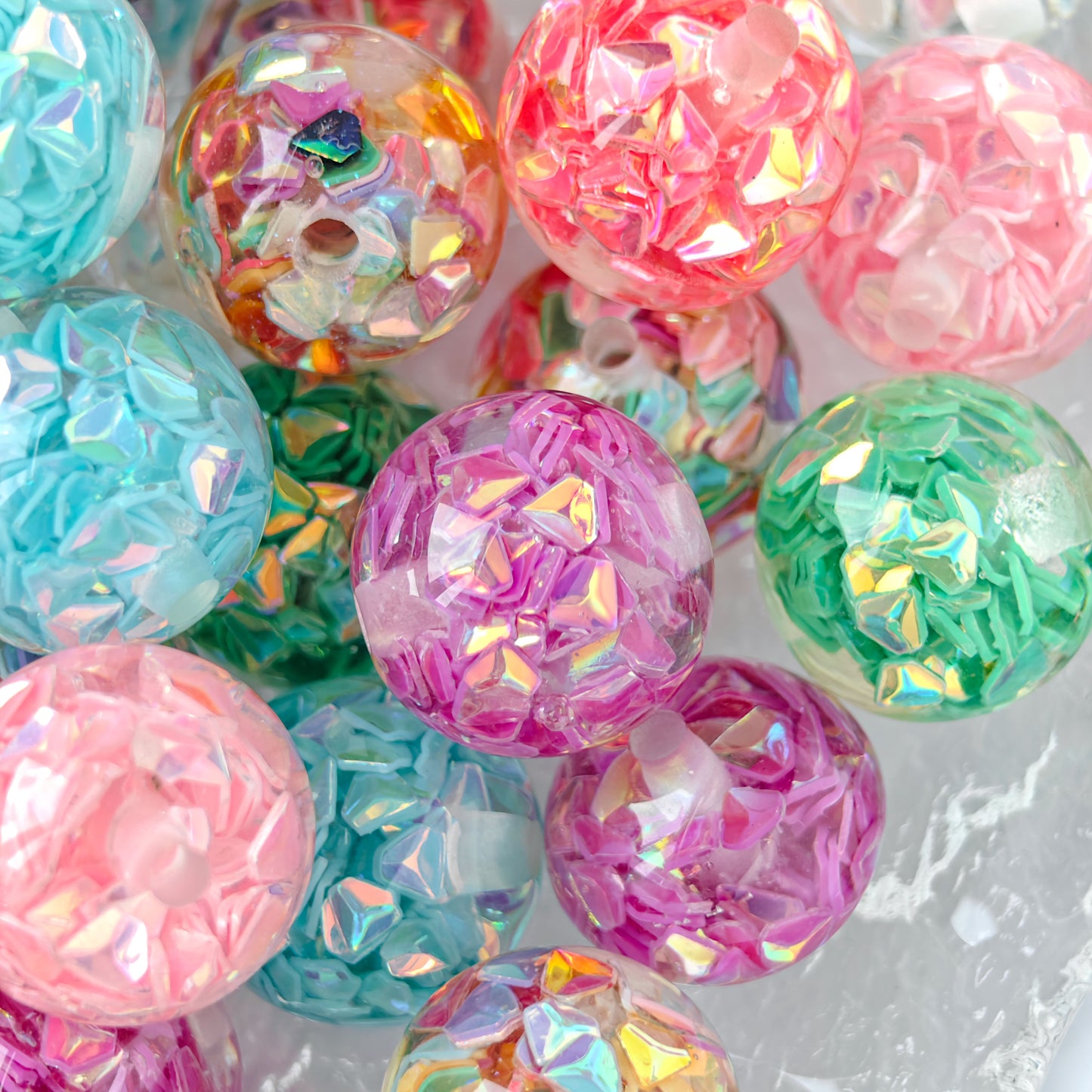 AA020 Fashionable Shiny Resin 16mm Transparent Round Beads, DIY Jewelry Necklace Bracelet Craft Making Supplies,DIY pens, keychains ,phone chains