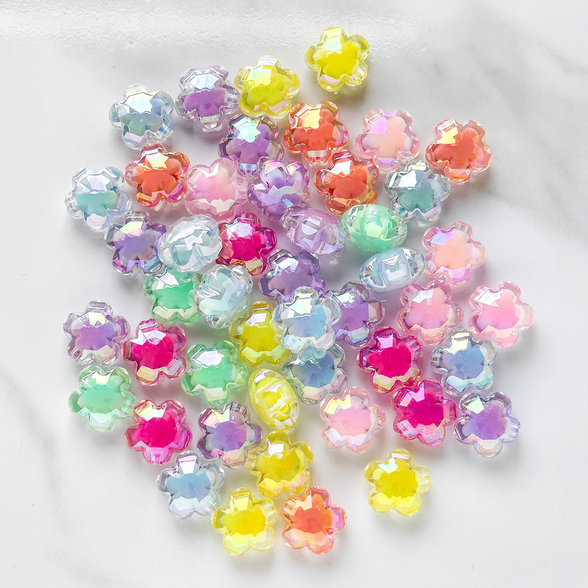 AA021 30p/bag Acrylic Beads Diy Through Hole Fashion Accessories Handmade Pendant Hanging Chain Key Chain Bag Hanging Jewelry Material,Phone Chain,