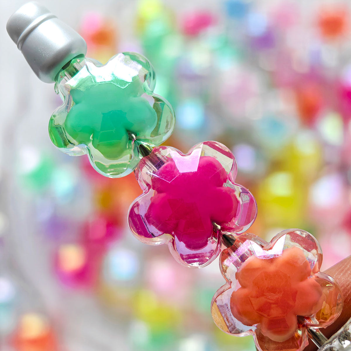 AA021 30p/bag Acrylic Beads Diy Through Hole Fashion Accessories Handmade Pendant Hanging Chain Key Chain Bag Hanging Jewelry Material,Phone Chain,