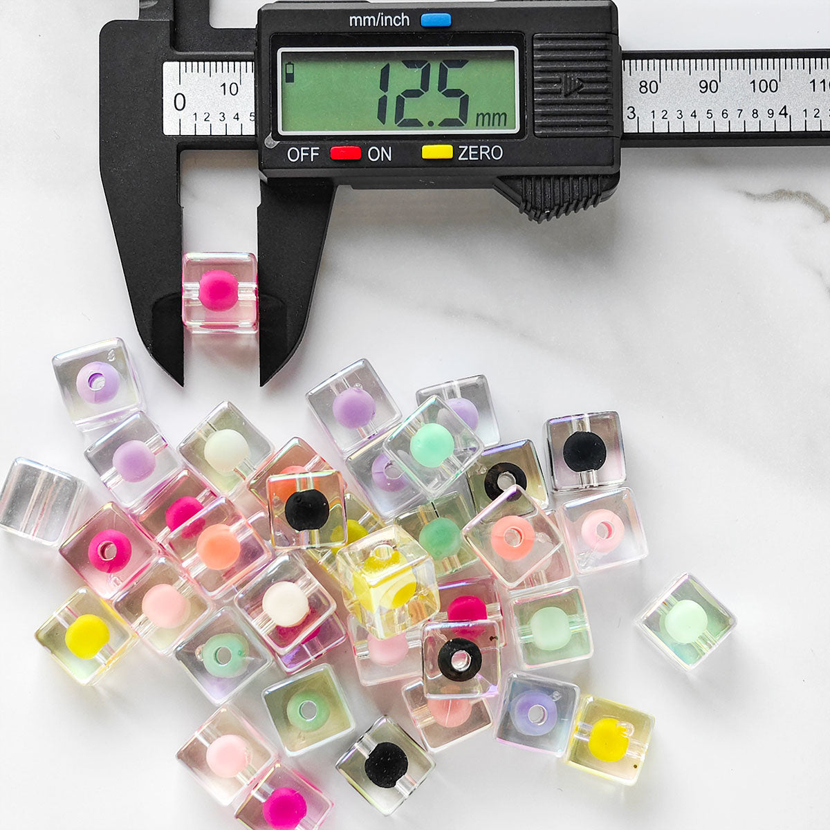 AA025 Multicolor High Quality Acrylic Square Hole Beads, Suitable For Jewelry Making, DIY Bracelet, Necklace, Keychain, Phone Strap Accessories,IDY Pens