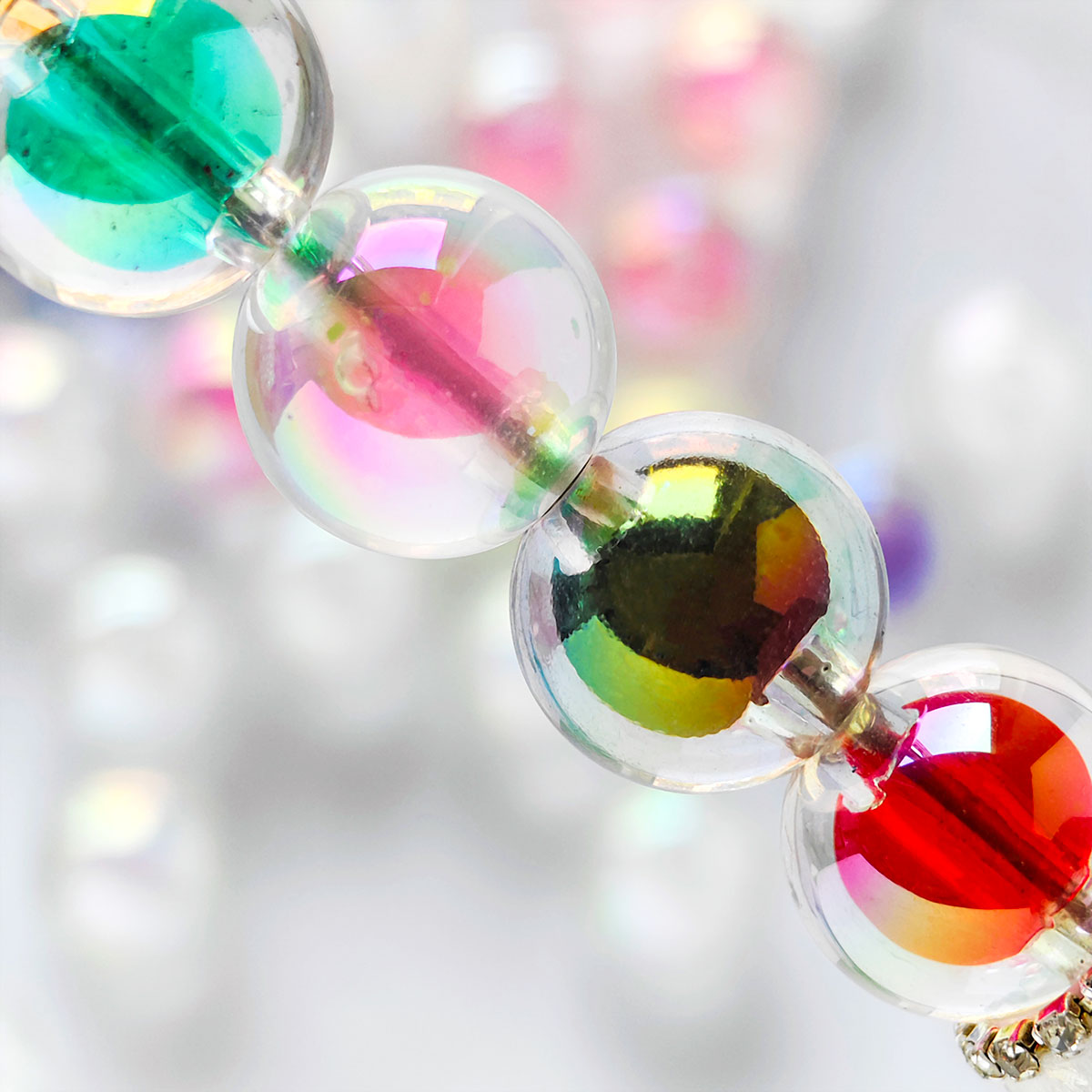 AA024 30pc/set 16mm Acrylic Straight Hole Round Beads DIY Cell Phone Chain Keychain ,PensCar Hanging Spacer Beads Material Accessories Decoration
