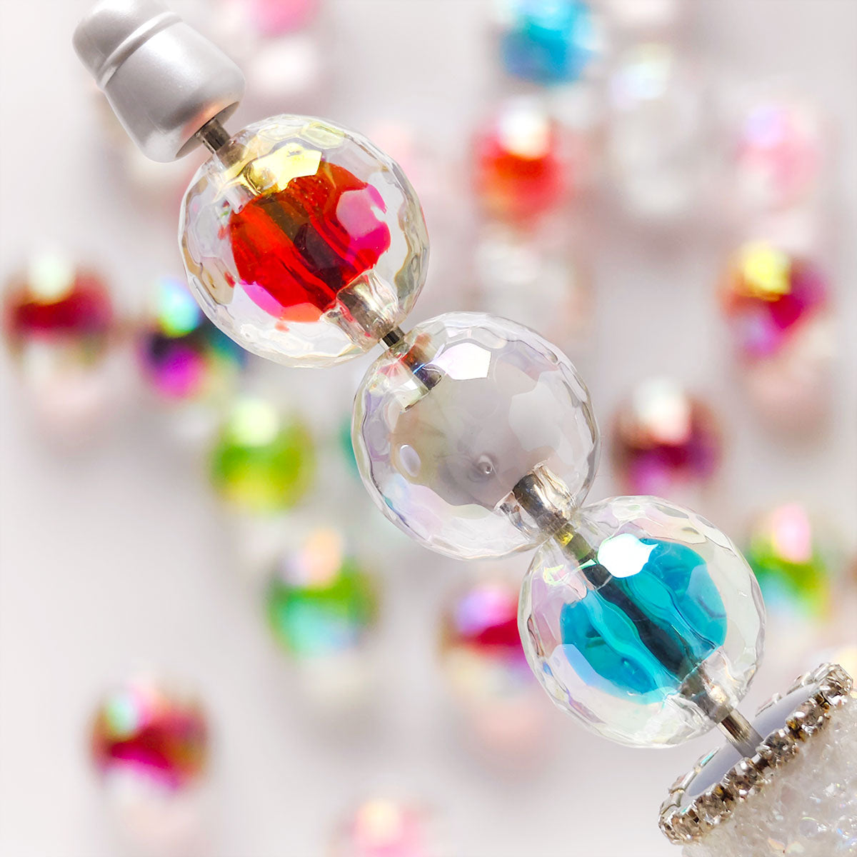 AA046 30pc/bag 16mm Mixed Round Shape Acrylic Beads, Suitable For DIY Bracelet, Necklace, Keychain, Phone Charm,Diy Pens,Colored bead