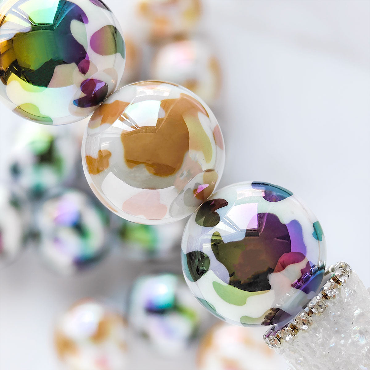 AA128 20pcs/Bag 20mm Cute cow Printed Beads, DIY Jewelry Making And Decorative Beads For Necklace, Bracelet, Phone Charm, Bag Decor