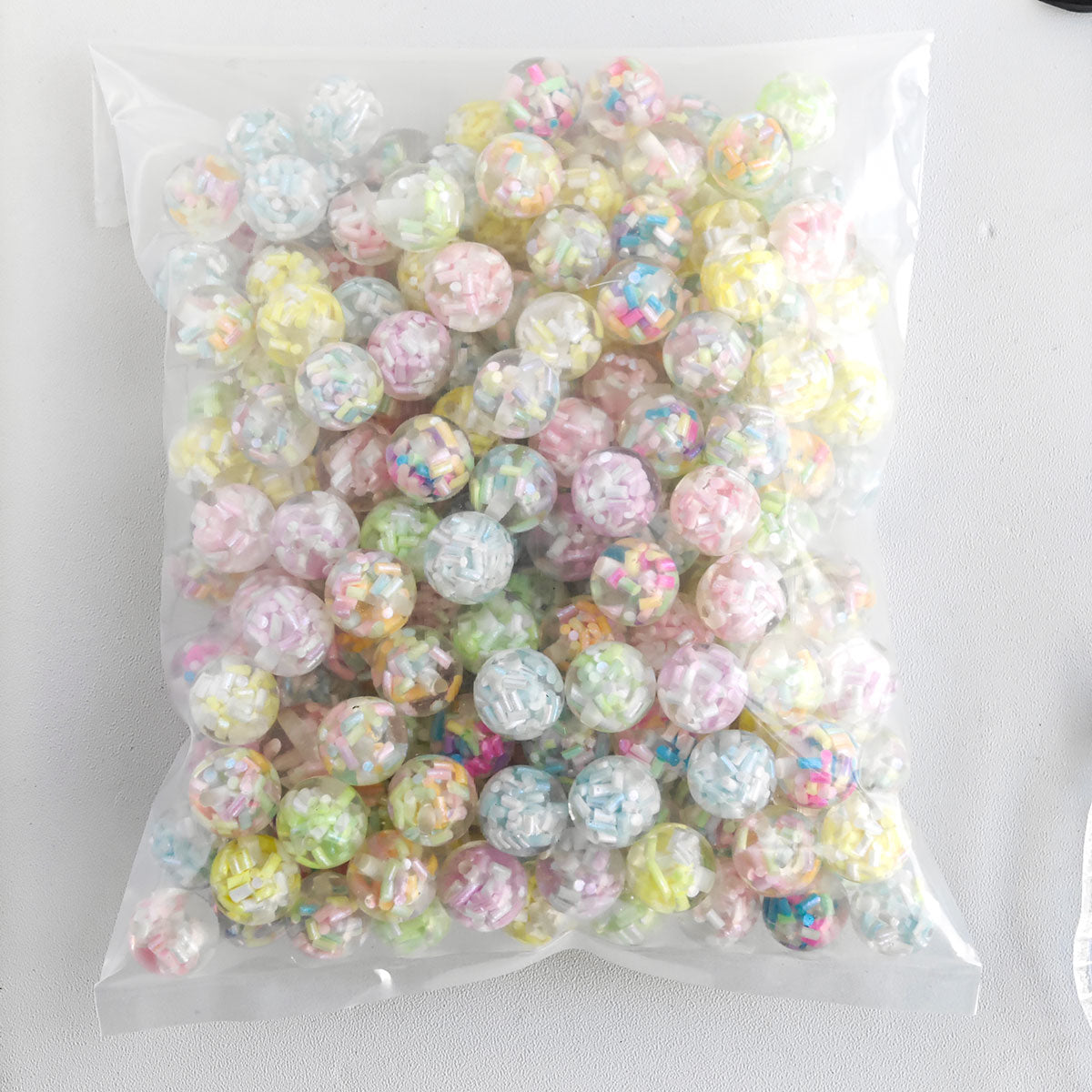AA0135 Pastel Confetti Resin Beads, Bestseller Craft Essentials Suitable For Necklace, Bracelet, Phone Chain, Bag Charms, Key-chain