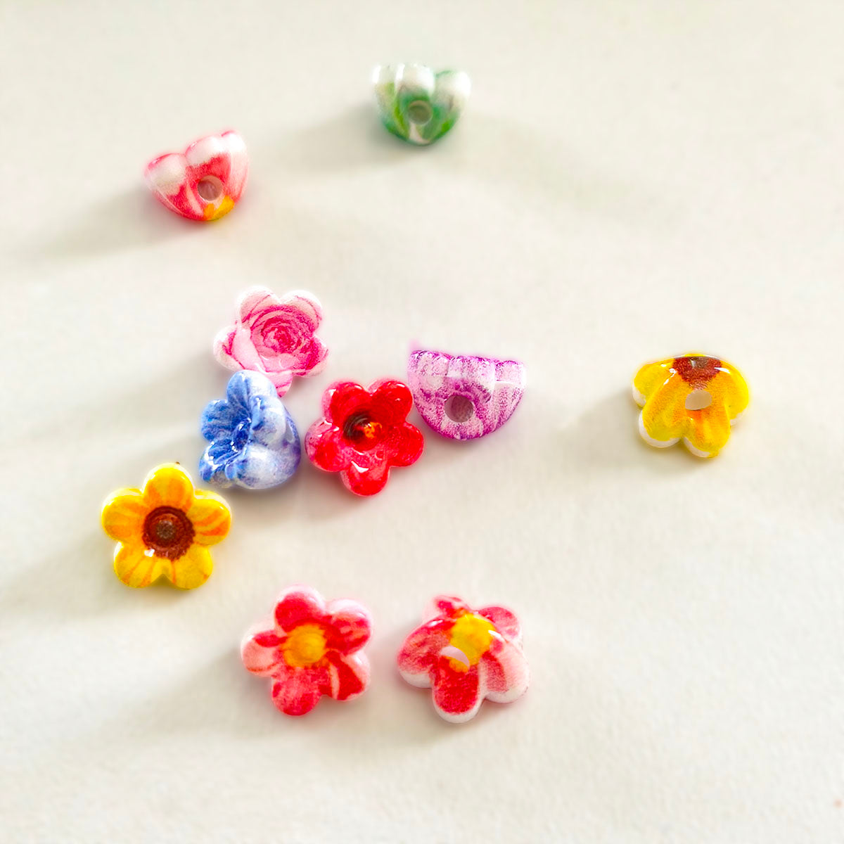 AA0175 Painted Gradient Lily of the Valley Acrylic Beads - DIY Phone Strap Keychain Bag Charm Accessories