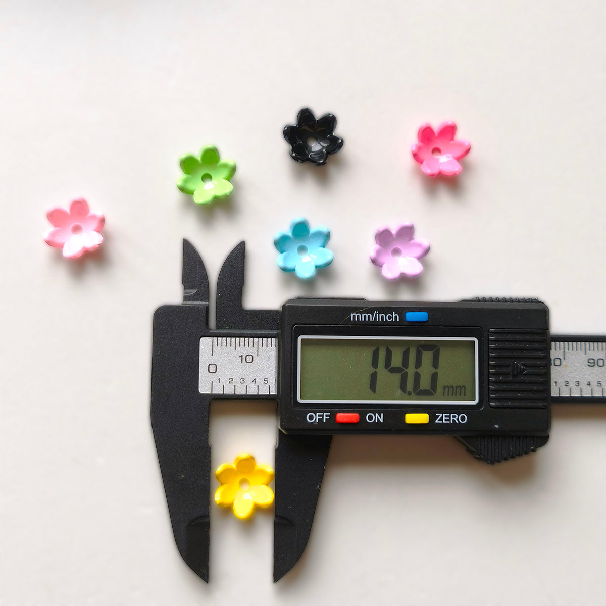 AA0194 Summer Dopamine Painted Bell Flower Bead Caps Acrylic Spacer Beads, DIY Craft Supplies for Phone Straps, Keychains & Jewelry Making