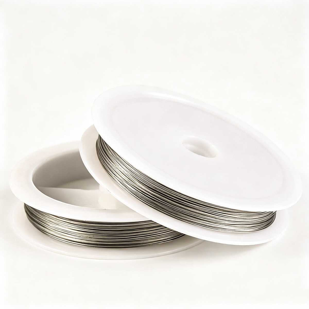 AA0180 0.6mm Soft Steel Beading Wire, Silver Beading Needle Thread, DIY Jewelry Making String Supplies for Bracelets & Necklaces