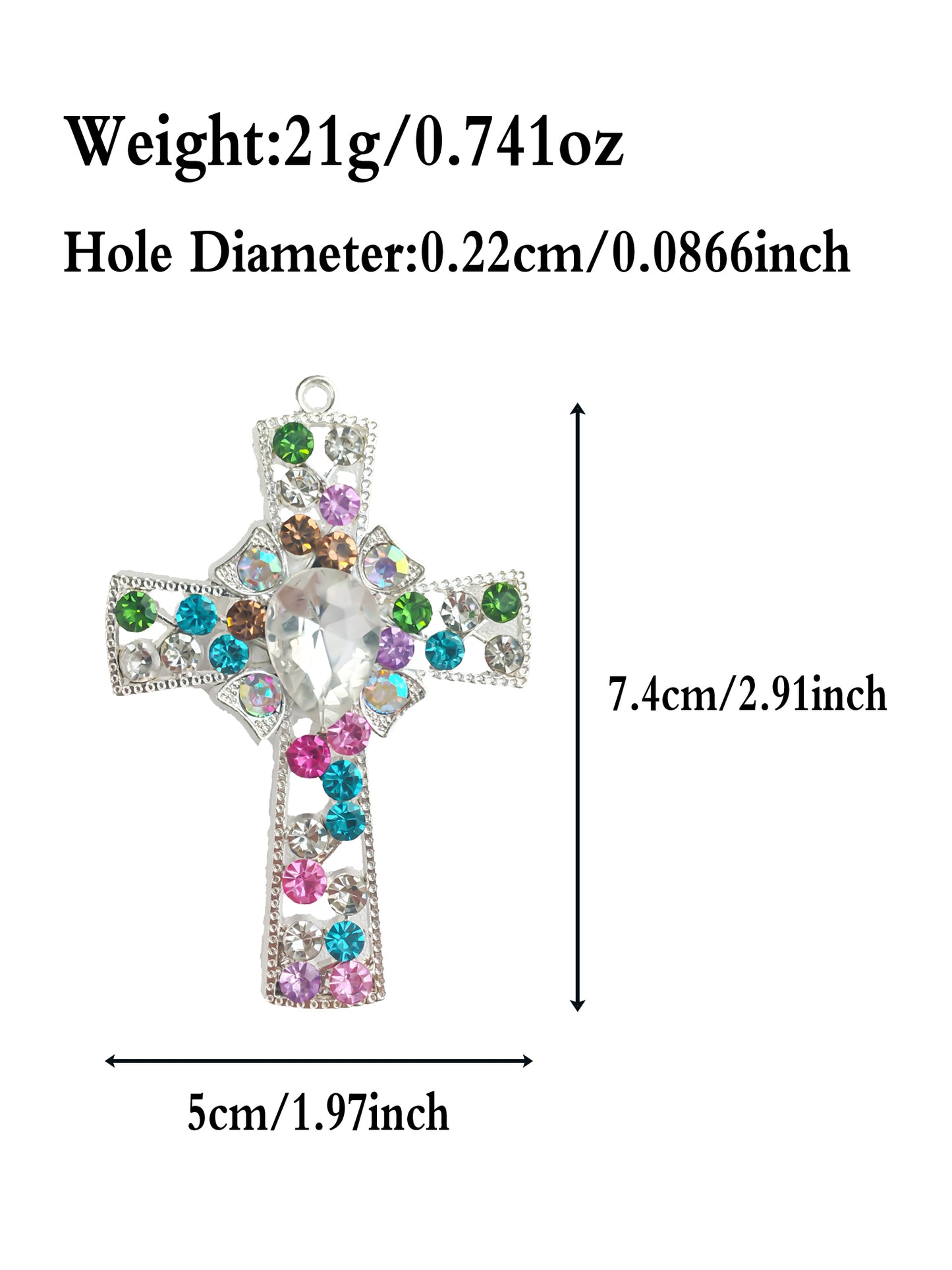 C52058 Diamond-Set Cross Fancy Bead Colored diamonds Diy Beads For Girls/Women To Makinng Beaded Bracelet Necklace Keychain Jewelry Phone ChainAccessories