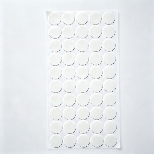 AA0213 20mm High Tack Residue-Free Nano Glue Dots, 50 Dots Per Sheet Clear Round Acrylic Double Sided Tape for Figures & Ornaments