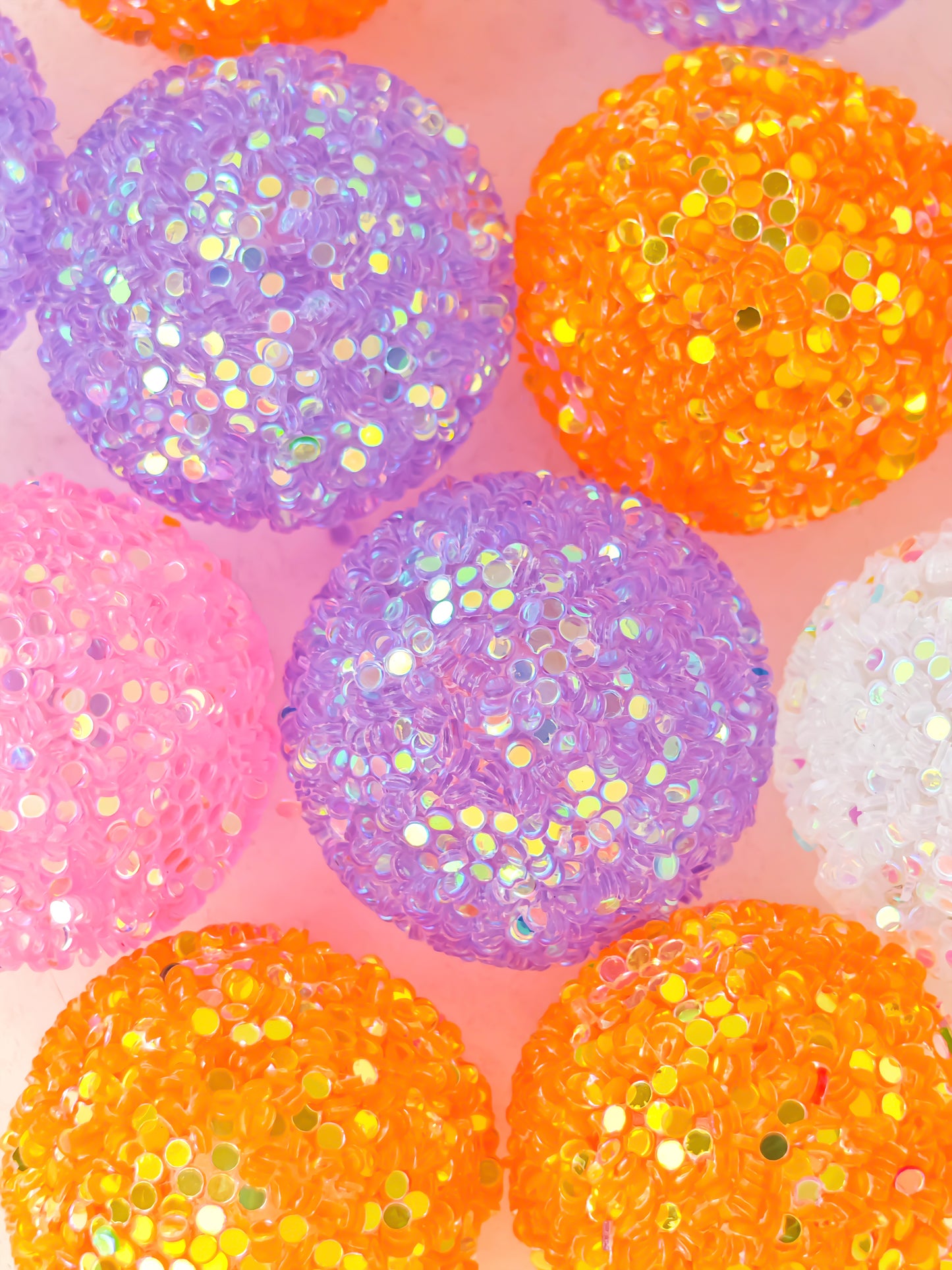 C52030 Wholesales Price Cheap Summer DIY 20mm  Gumball Sequin Rhinestone Resin Ball Sugar Beads For Beadable Pen Chunky Bubblegum Necklace Bracelet Jewelry