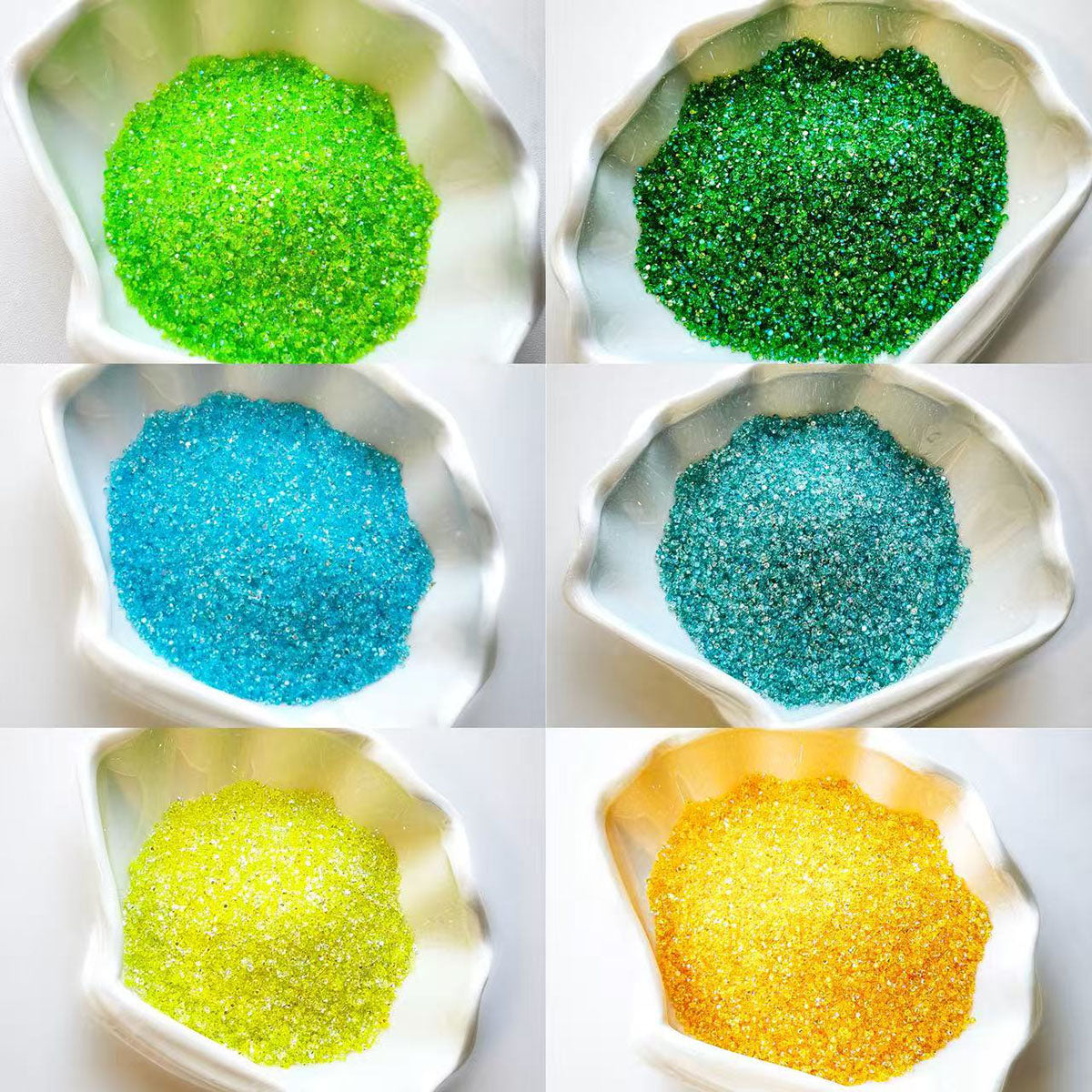 AA0227 Resin Pointed Bottom Aurora Sugar Rhinestones, Mini Iridescent Confetti Crystals for DIY Nail Art, Epoxy Resin, Cream Glue Phone Case & Jewelry Filler Supplies