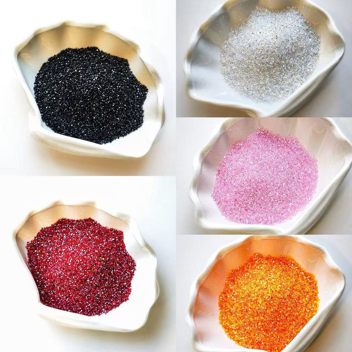 AA0227 Resin Pointed Bottom Aurora Sugar Rhinestones, Mini Iridescent Confetti Crystals for DIY Nail Art, Epoxy Resin, Cream Glue Phone Case & Jewelry Filler Supplies