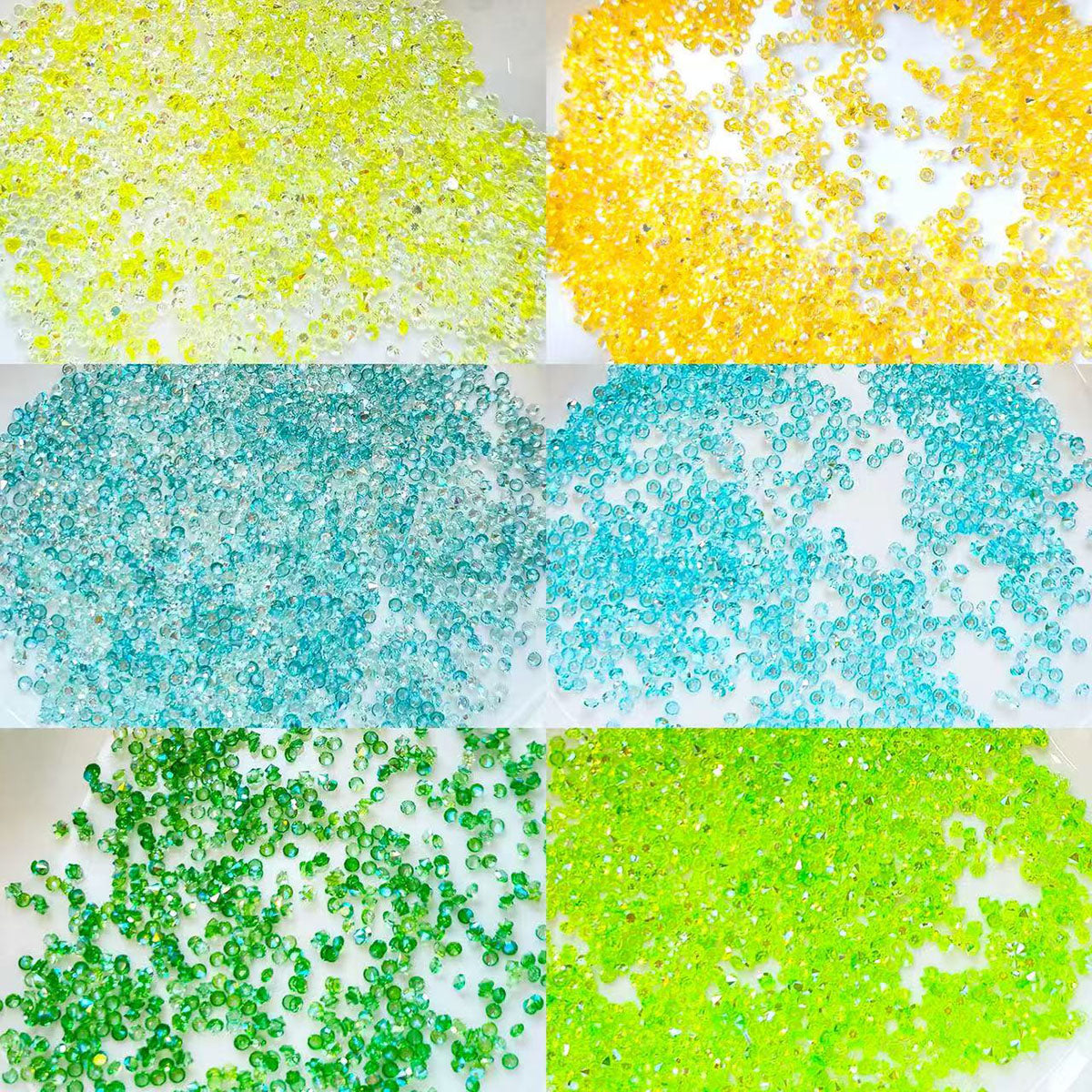 AA0227 Resin Pointed Bottom Aurora Sugar Rhinestones, Mini Iridescent Confetti Crystals for DIY Nail Art, Epoxy Resin, Cream Glue Phone Case & Jewelry Filler Supplies