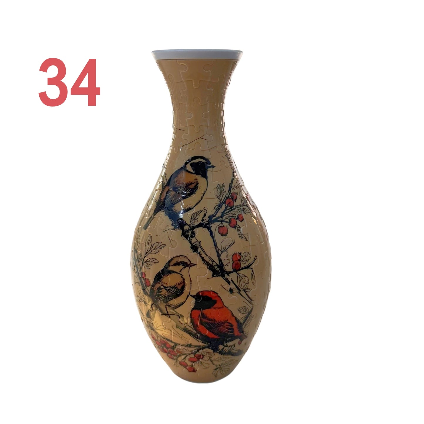 3D Puzzles Vase for Adults, Crafts for Adults, 160 Pieces Plastic DIY Unique Flower Vase , House Warming Gift Birthday Gifts for Flower Arrangements and Home Decor