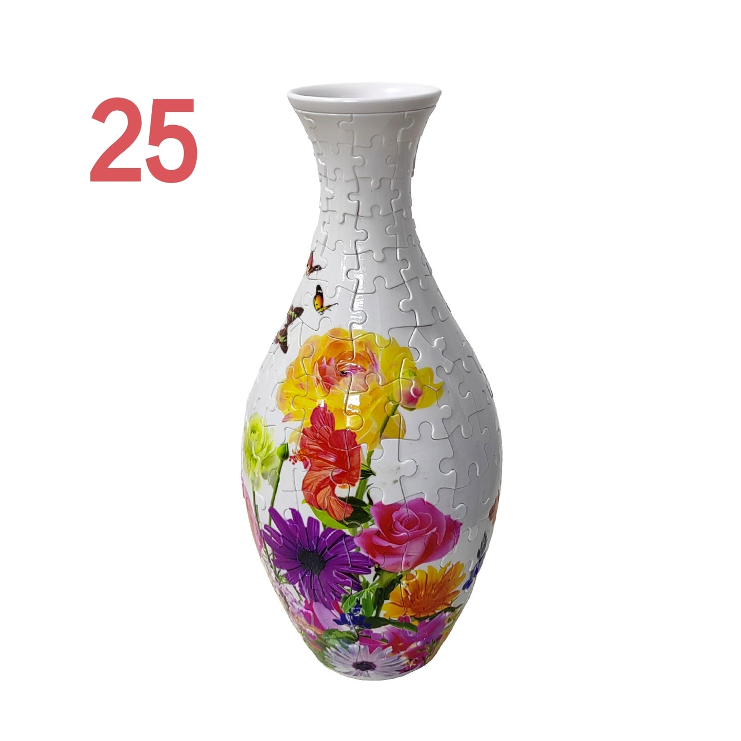 3D Puzzles Vase for Adults, Crafts for Adults, 160 Pieces Plastic DIY Unique Flower Vase , House Warming Gift Birthday Gifts for Flower Arrangements and Home Decor