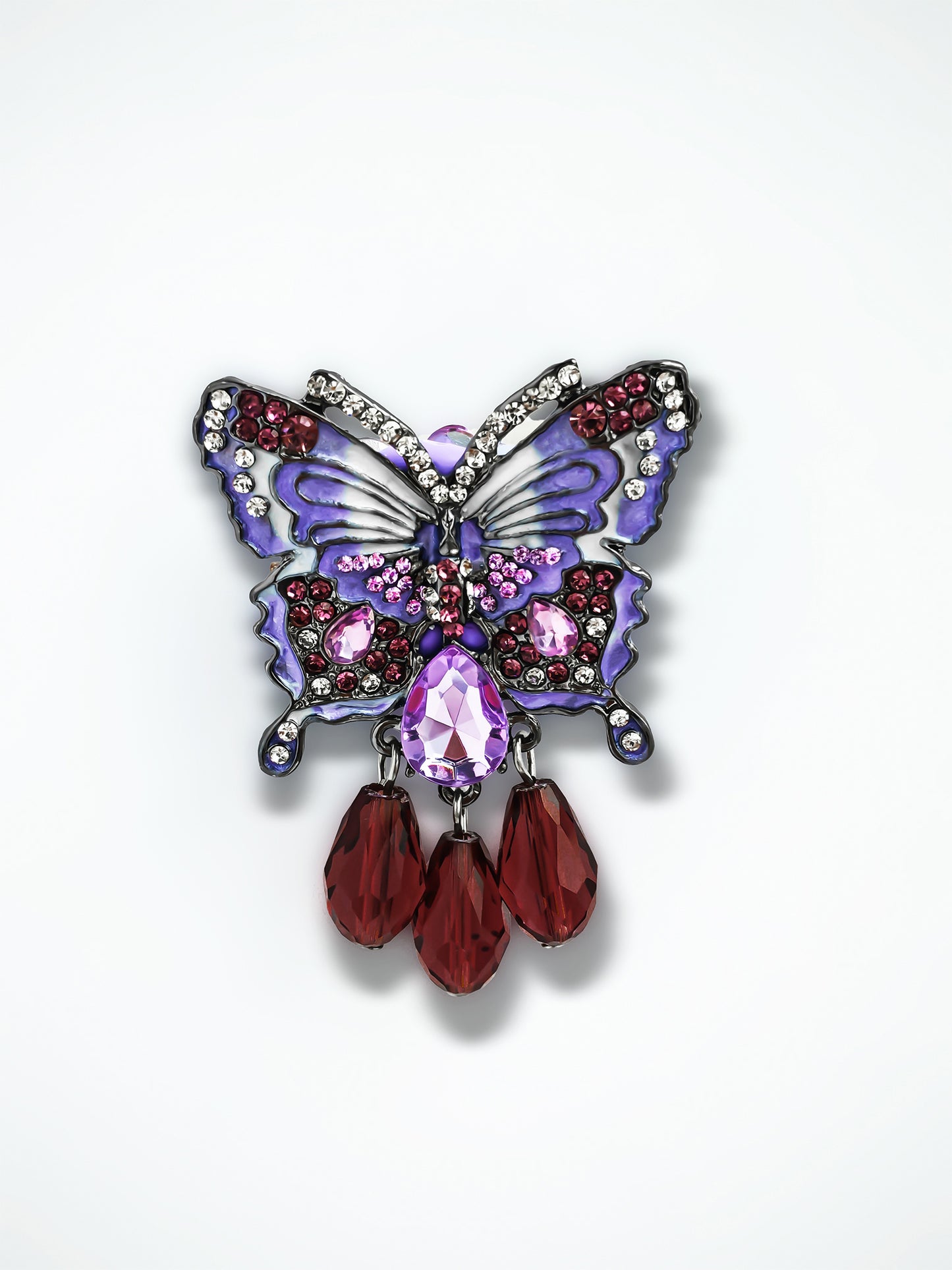 C52123 Metal Diamond-Studded Butterfly Pendant Suitable For Necklace, Bracelet, Phone Chain, Bag Charms, Key-chain