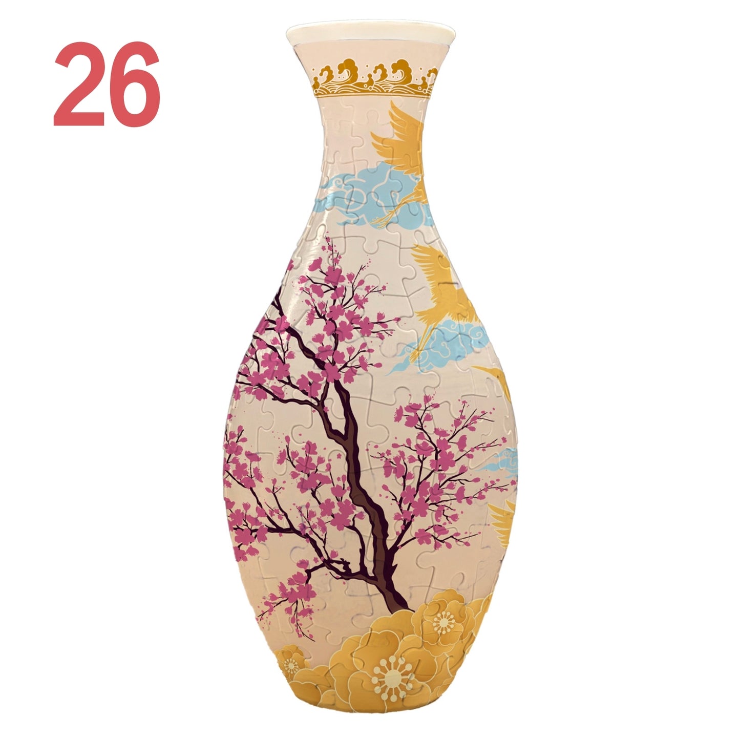 3D Puzzles Vase for Adults, Crafts for Adults, 160 Pieces Plastic DIY Unique Flower Vase , House Warming Gift Birthday Gifts for Flower Arrangements and Home Decor