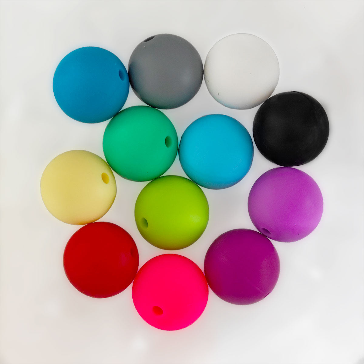 AA0140  40pcs/Set Soft Silicone Beads For Keychain Making colors Silicone Beads Bulk Round Bead Round Silicone Beads Loose Spacer Bead For Keychain Jewelry Accessories DIY Craft