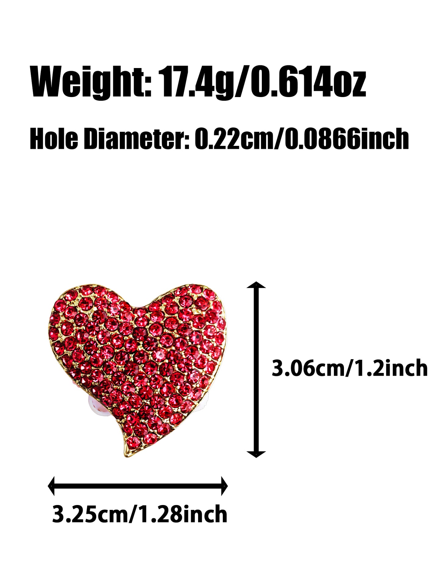C52122 Metal Valentine's Day Full Diamond Heart Suitable For DIY Bracelet, Necklace, Keychain, Durable Jewelry Making Supplies, DIY Pens, Phonechains