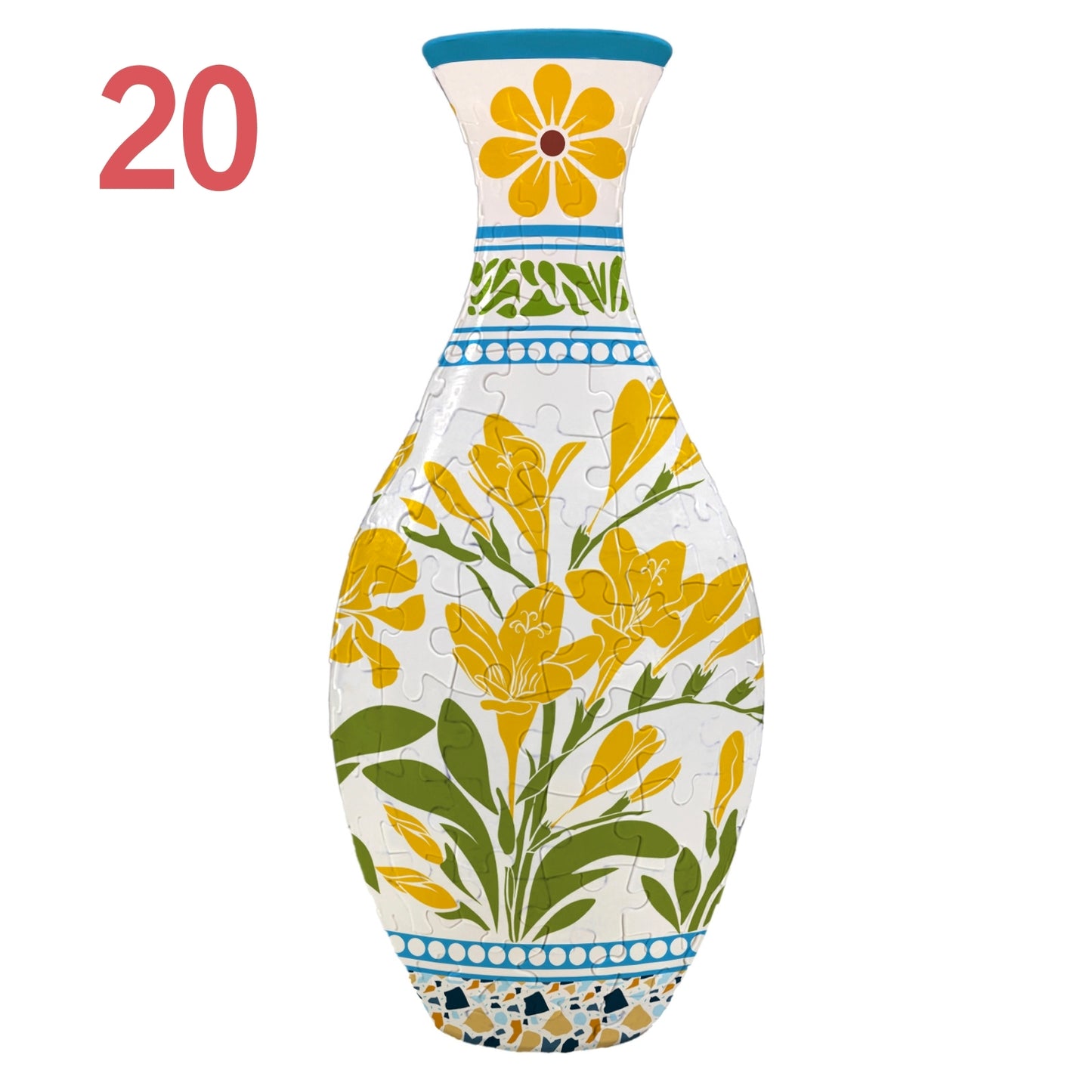 3D Puzzles Vase for Adults, Crafts for Adults, 160 Pieces Plastic DIY Unique Flower Vase , House Warming Gift Birthday Gifts for Flower Arrangements and Home Decor