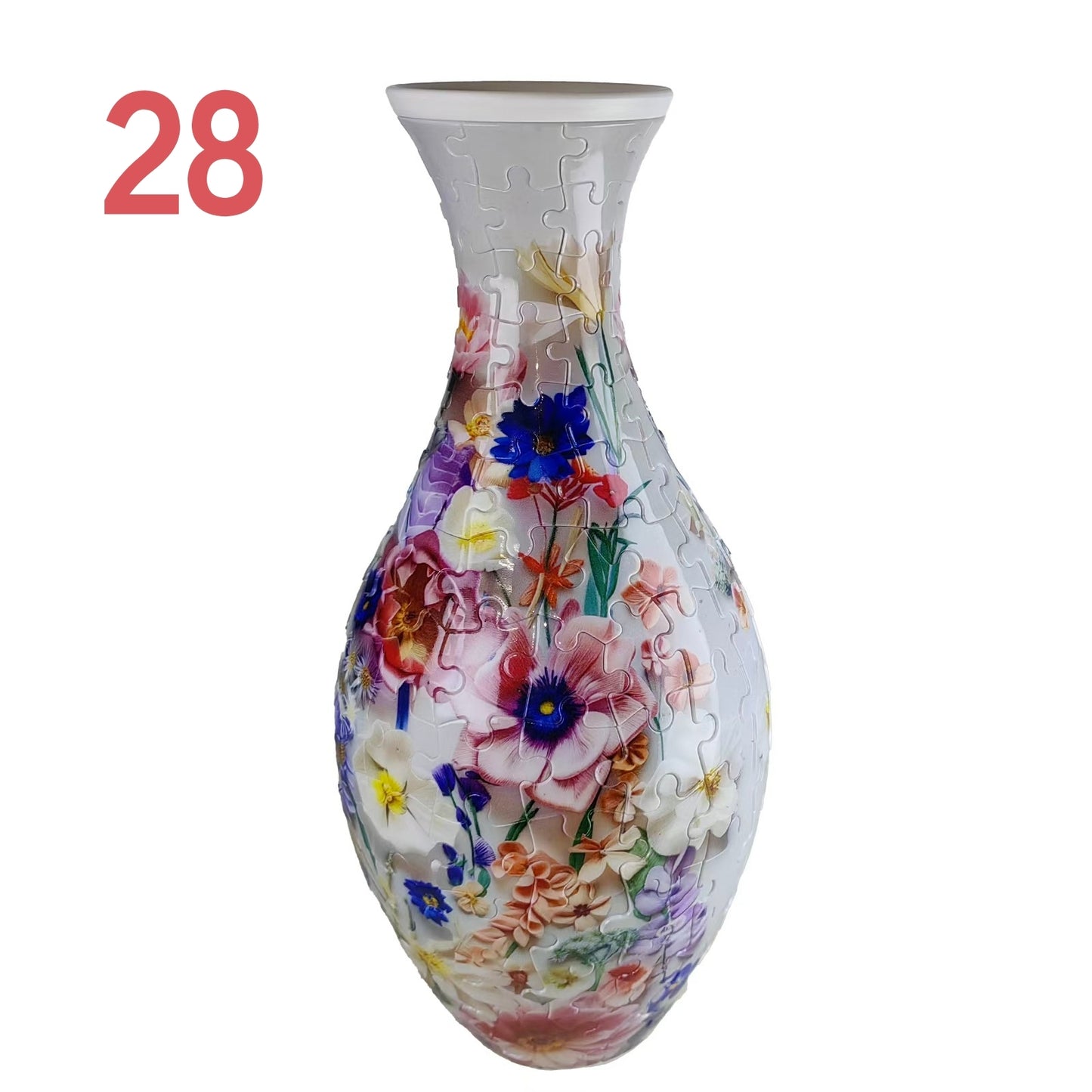 3D Puzzles Vase for Adults, Crafts for Adults, 160 Pieces Plastic DIY Unique Flower Vase , House Warming Gift Birthday Gifts for Flower Arrangements and Home Decor