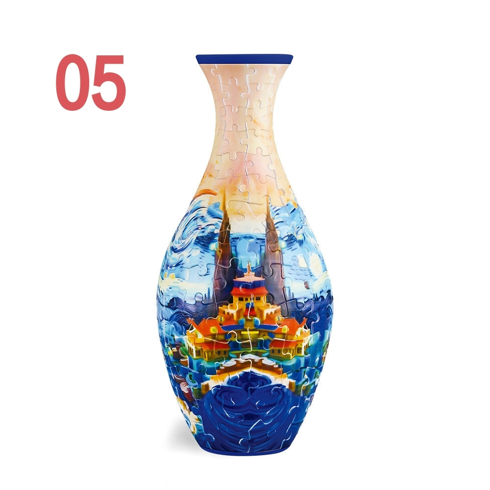 3D Puzzles Vase for Adults, Crafts for Adults, 160 Pieces Plastic DIY Unique Flower Vase , House Warming Gift Birthday Gifts for Flower Arrangements and Home Decor