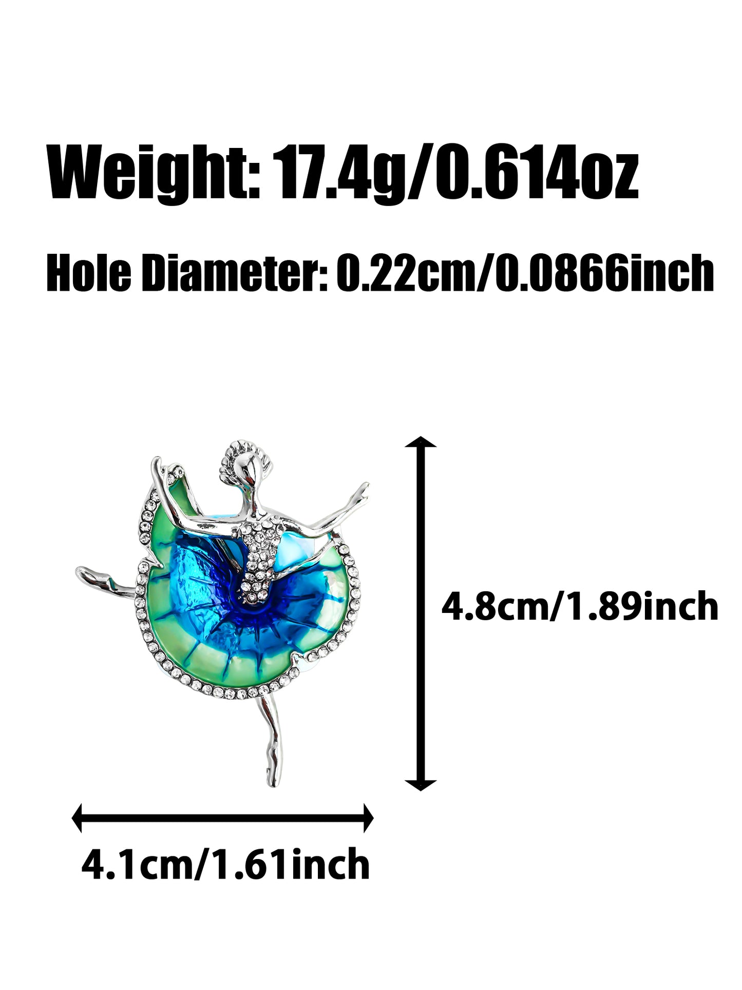 C52108 Metal Creative Swan Ballet Girl Suitable For Necklace, Bracelet, Phone Chain, Bag Charms, Key-chain
