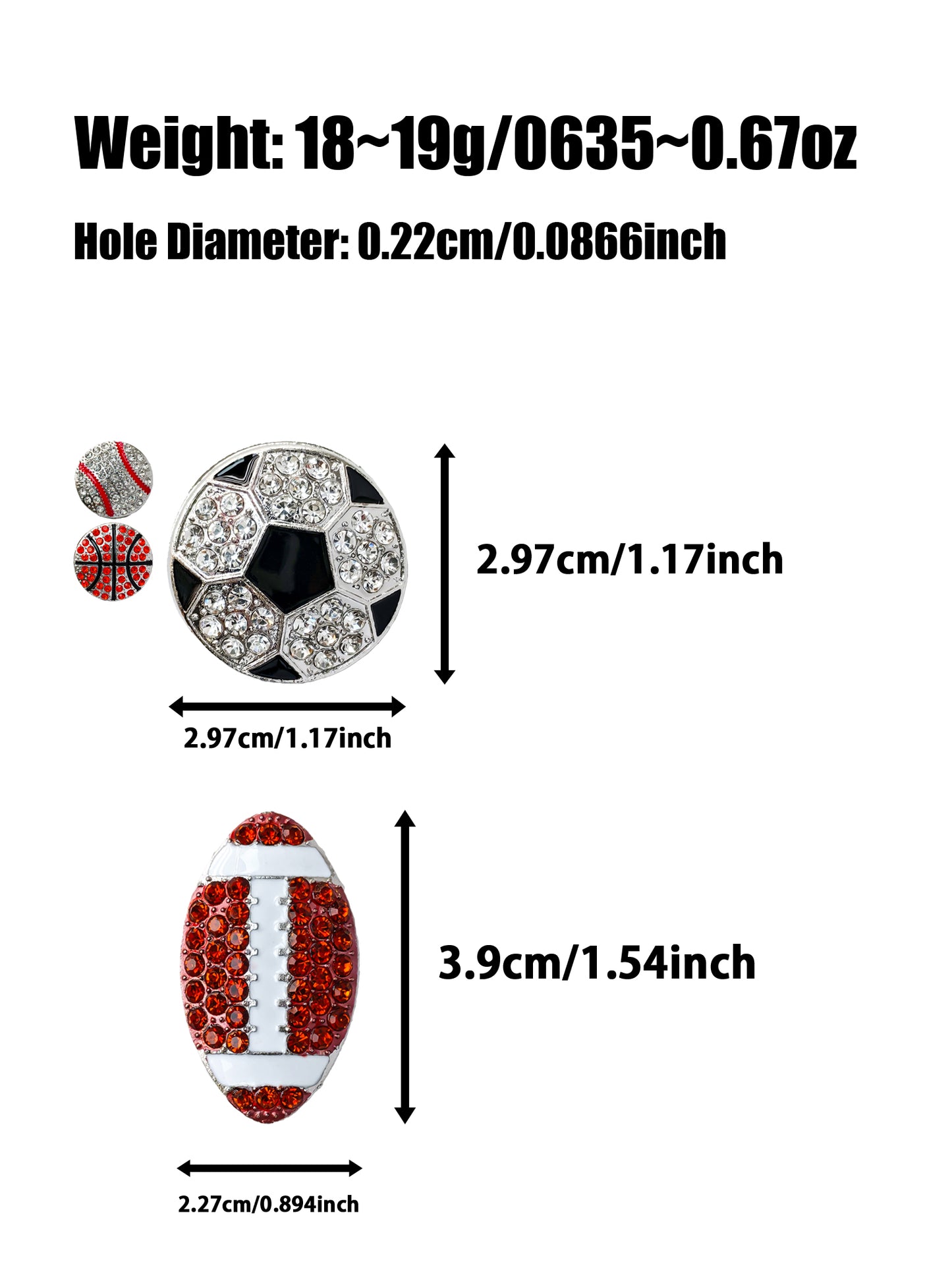 C52081 Metal balls, Great For Making Earrings, Necklaces, Keychains, Shoes And Watch Accessories