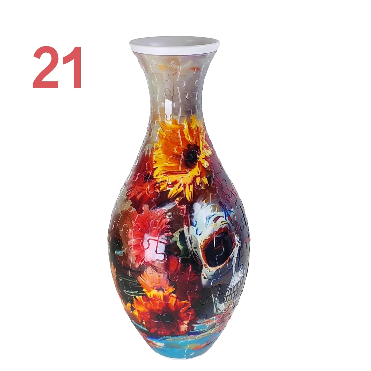 3D Puzzles Vase for Adults, Crafts for Adults, 160 Pieces Plastic DIY Unique Flower Vase , House Warming Gift Birthday Gifts for Flower Arrangements and Home Decor