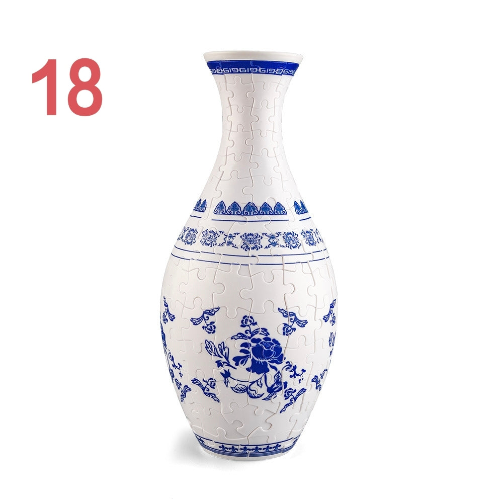 3D Puzzles Vase for Adults, Crafts for Adults, 160 Pieces Plastic DIY Unique Flower Vase , House Warming Gift Birthday Gifts for Flower Arrangements and Home Decor