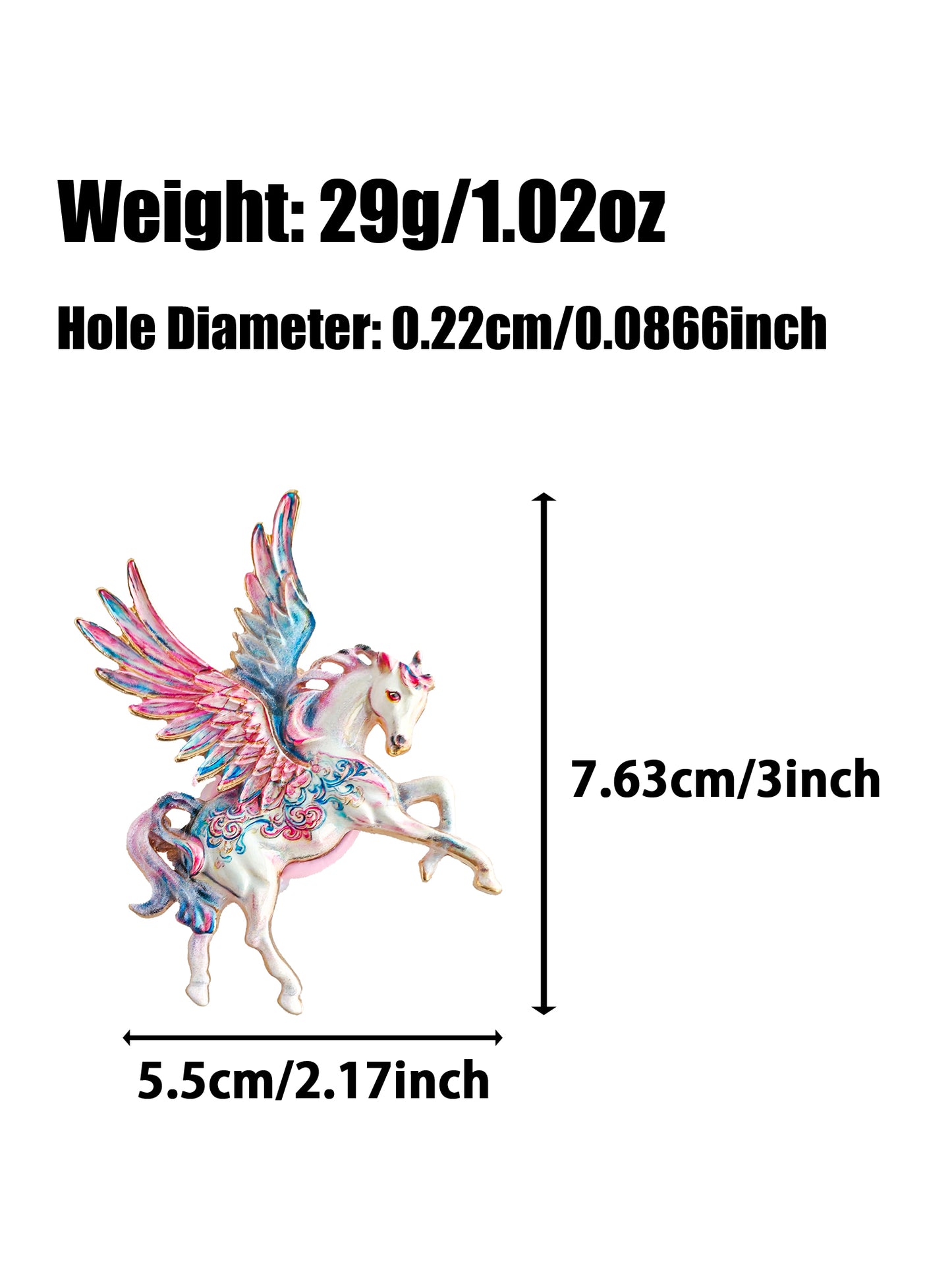 C52086 Greek-Style Flying Horse Metal，Suitable For Bead Pens, Mobile Phone Pendants, Key Chains And Bags DIY Jewelry Craft Accessories