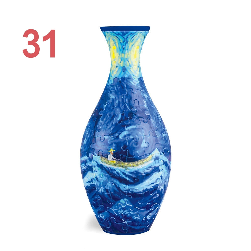 3D Puzzles Vase for Adults, Crafts for Adults, 160 Pieces Plastic DIY Unique Flower Vase , House Warming Gift Birthday Gifts for Flower Arrangements and Home Decor