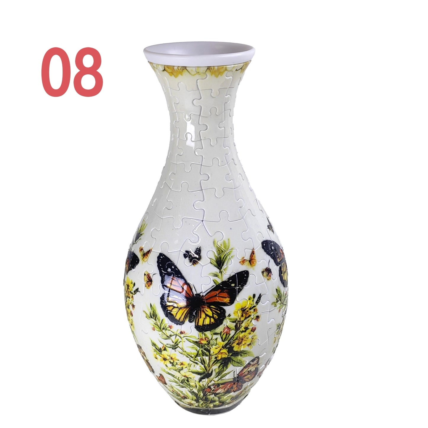 3D Puzzles Vase for Adults, Crafts for Adults, 160 Pieces Plastic DIY Unique Flower Vase , House Warming Gift Birthday Gifts for Flower Arrangements and Home Decor