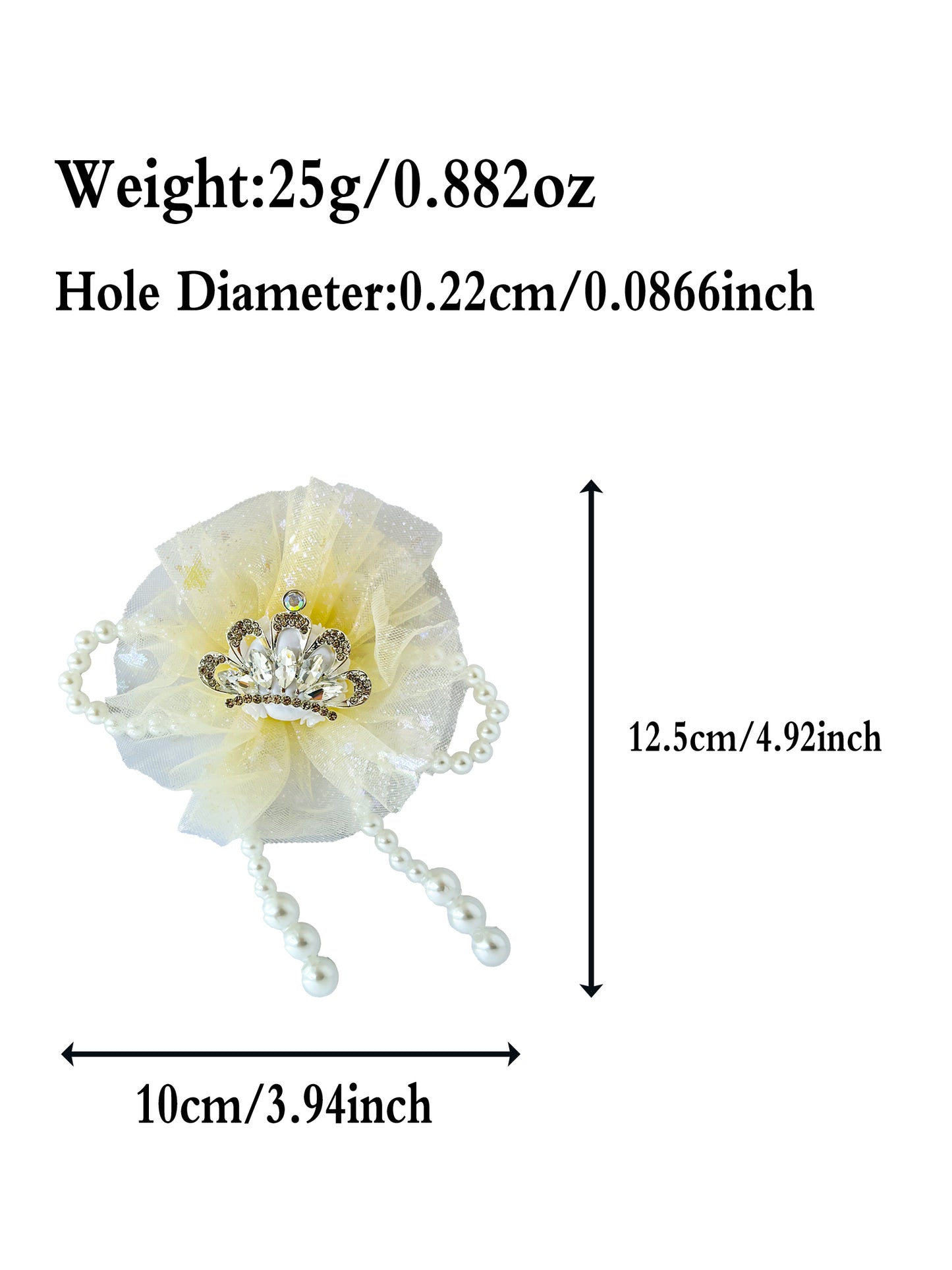 C52025 Metal crown Pearl lace flower DIY Jewelry Making Craft Accessories, Fashion Decorative Beads For Pen, Keychain, Backpack Charm & Women's Creative Gifts