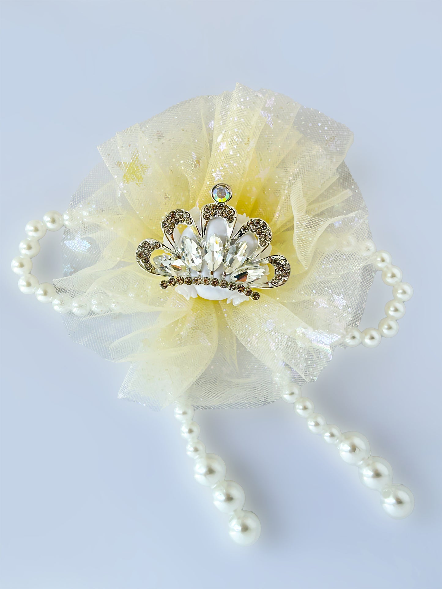 C52025 Metal crown Pearl lace flower DIY Jewelry Making Craft Accessories, Fashion Decorative Beads For Pen, Keychain, Backpack Charm & Women's Creative Gifts