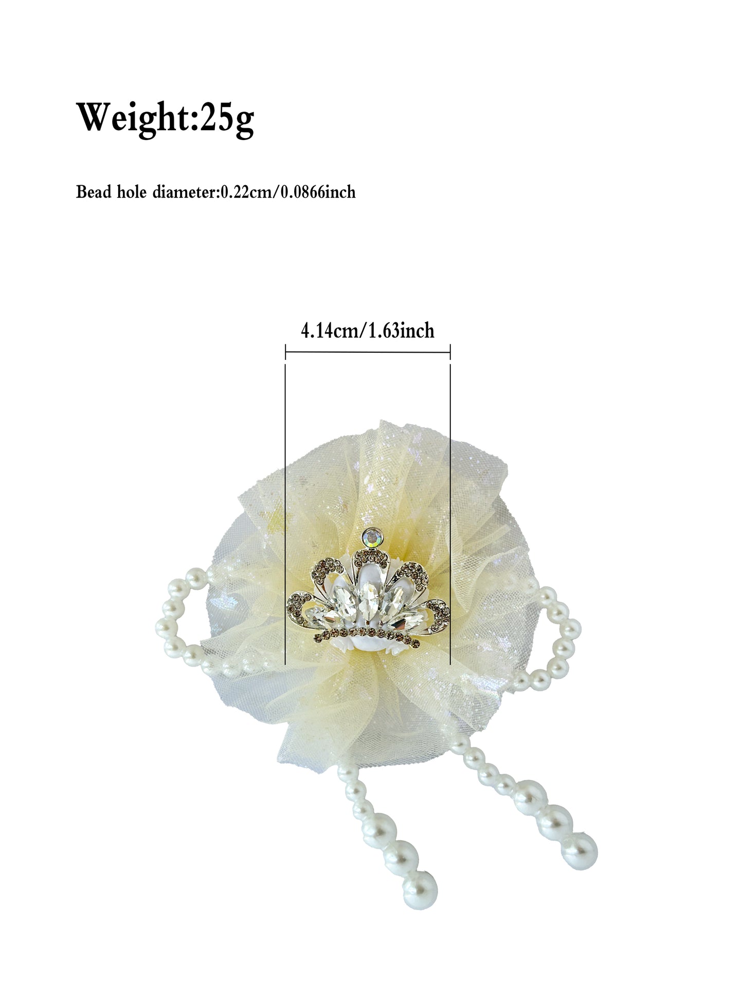 C52025 Metal crown Pearl lace flower DIY Jewelry Making Craft Accessories, Fashion Decorative Beads For Pen, Keychain, Backpack Charm & Women's Creative Gifts