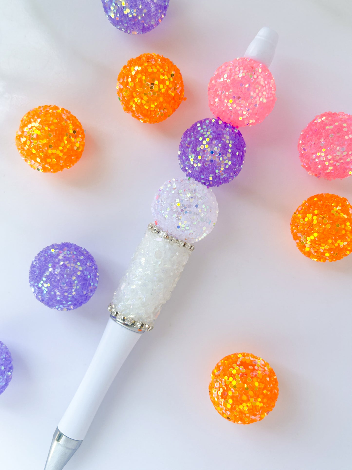 C52030 Wholesales Price Cheap Summer DIY 20mm  Gumball Sequin Rhinestone Resin Ball Sugar Beads For Beadable Pen Chunky Bubblegum Necklace Bracelet Jewelry