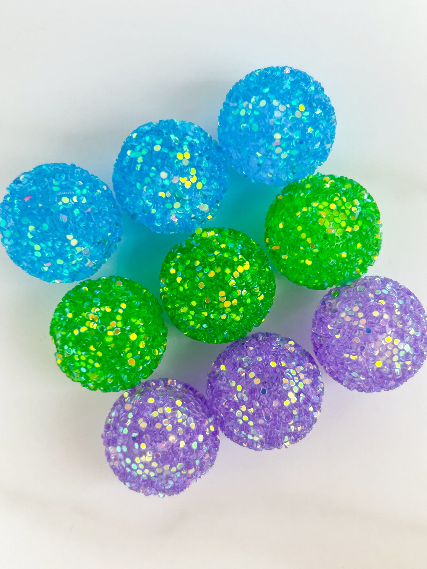 C52030 Wholesales Price Cheap Summer DIY 20mm  Gumball Sequin Rhinestone Resin Ball Sugar Beads For Beadable Pen Chunky Bubblegum Necklace Bracelet Jewelry
