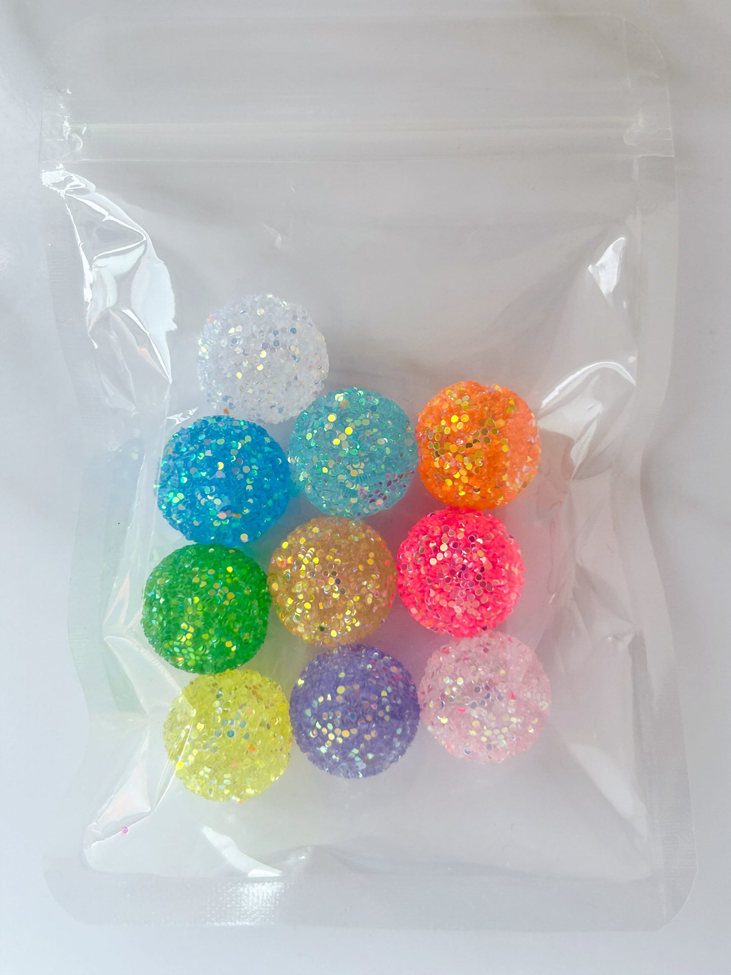 C52030 Wholesales Price Cheap Summer DIY 20mm  Gumball Sequin Rhinestone Resin Ball Sugar Beads For Beadable Pen Chunky Bubblegum Necklace Bracelet Jewelry