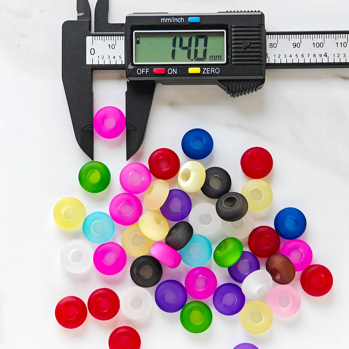 AA028   20 Pcs / bag Big Hole Beads - Assorted Cracked Acrylic Spacer Beads, Suitable For DIY Bracelet, Necklace, Keychain, Durable Jewelry Making Supplies, DIY Pens, Phonechains