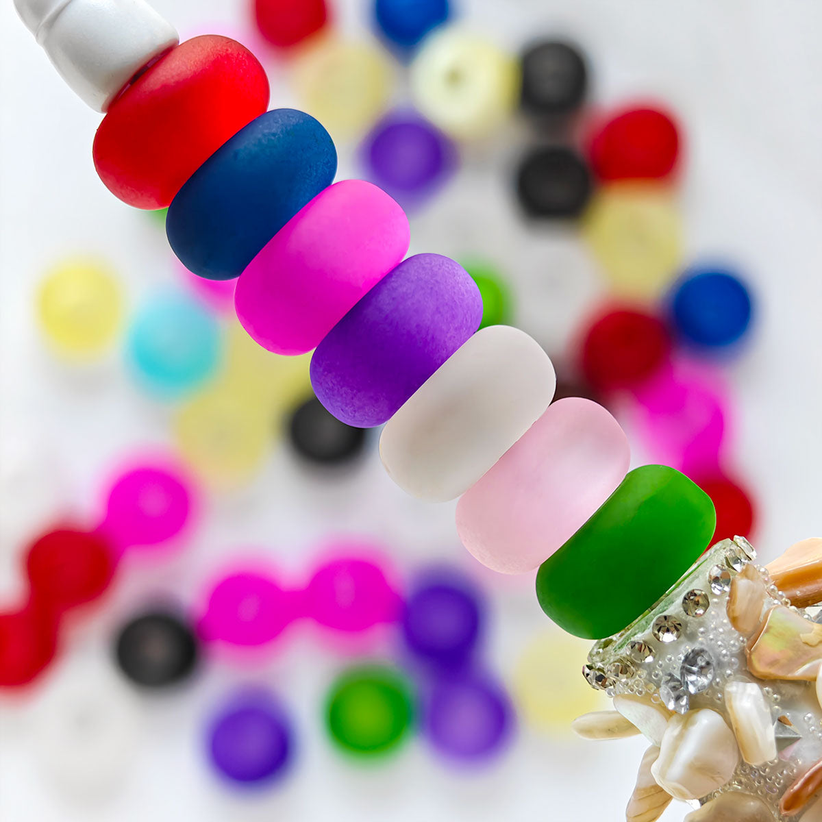 AA028   20 Pcs / bag Big Hole Beads - Assorted Cracked Acrylic Spacer Beads, Suitable For DIY Bracelet, Necklace, Keychain, Durable Jewelry Making Supplies, DIY Pens, Phonechains