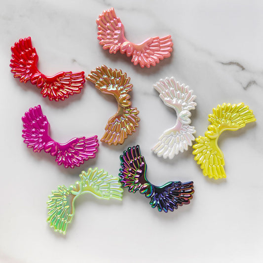 AA048 20pcs/Bag  Acrylic Wing Beads Suitable For DIY Jewelry - Great For Making Necklaces, Keychains, Phonechains, Shoes And Watch Accessories